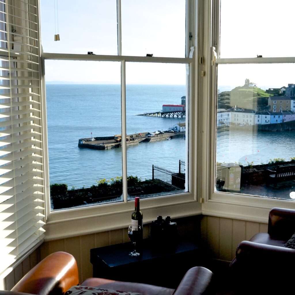 Relaxing View over Tenby Harbour