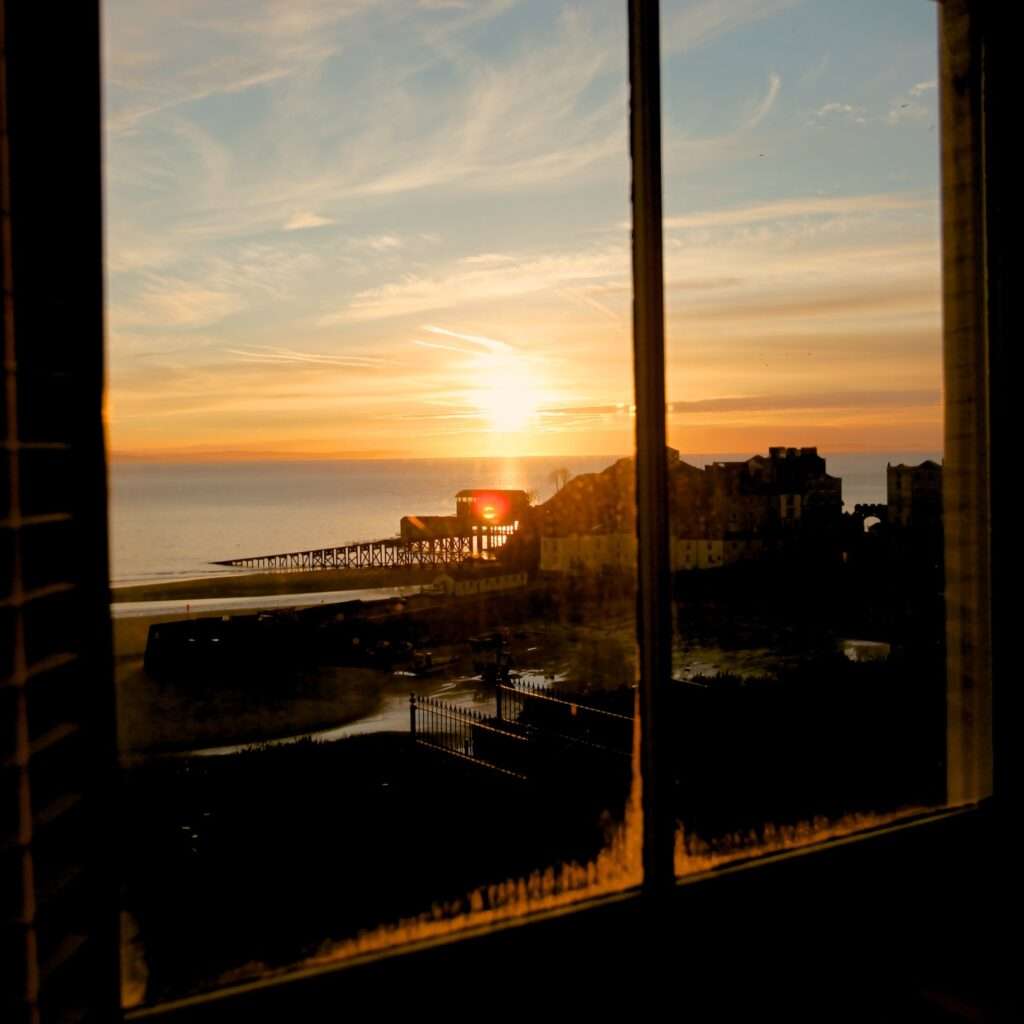 View of Tenby Lifeboat at Dawn